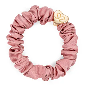 By Eloise London Silk Scrunchie Gold Heart Λαστιχάκι για τα μαλλιά για γυναίκες 1 τεμ