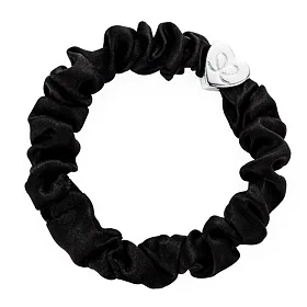 By Eloise London Silk Scrunchie Silver Heart Λαστιχάκι για τα μαλλιά για γυναίκες 1 τεμ
