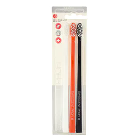 Swissdent Profi Gentle Trio Οδοντόβουρτσα 3 τεμ Απόχρωση White, Black, Orange