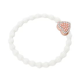 By Eloise London Rose Gold Bling Heart Λαστιχάκι για τα μαλλιά για γυναίκες 1 τεμ