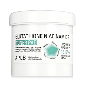 APLB Glutathione Niacinamide Toner Pad Λοσιόν προσώπου 60 τεμ