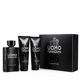 Ferragamo Uomo Signature Σετ δώρου EDP 100 ml + σαμπουάν και αφρόλουτρο 100 ml + βάλσαμο για μετά το
