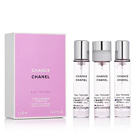 Chanel Chance Eau Tendre 3x 20 ml Eau de Toilette για γυναίκες Συσκευασία "γεμίσματος" 20 ml